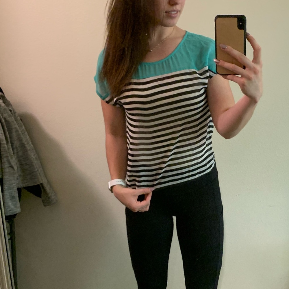 Sheer striped summer shirt